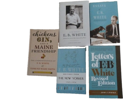 FIVE (5) E. B. WHITE books on Essays, Letters, Correspondence, Quotations & Writ