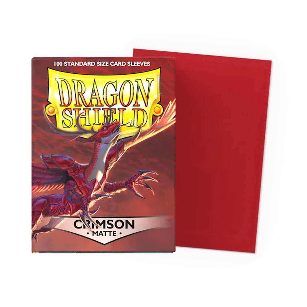 Dragon Shield Matte 100 Sleeves - Protective Sleeves CRIMSON Magic Pokemon
