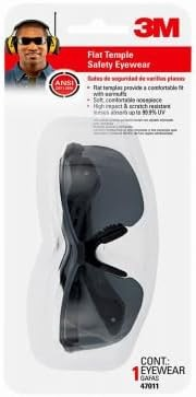 #ad #ad 3M Flat Temple Safety Eyewear with Scratch 1 Count Pack of 1 Grey $11.62