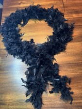Feather Boa Solid Black Costume Dress Up