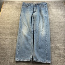 VINTAGE Levis 505 Jeans Mens 38x30 Regular Straight Faded Y2K Blue Denim