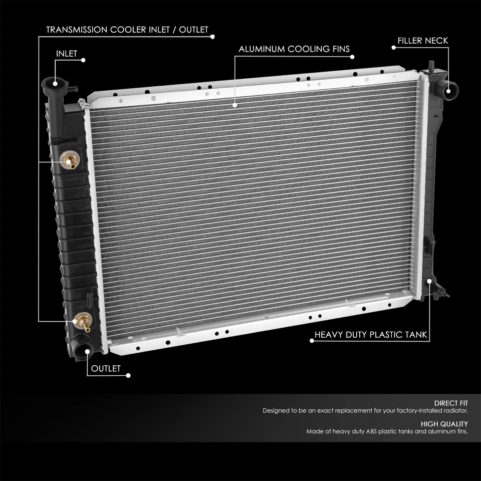 Radiador de refrigeración de núcleo de aluminio para Mercury Villager Nissan Quest 1996-1998 1924 Foto 2 de 4