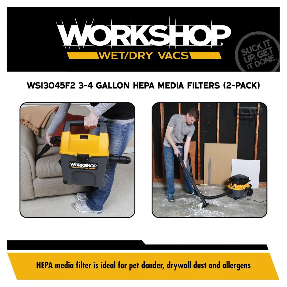 Filtros de vacío WS13045F2 filtro de medios HEPA para aspiradora de tienda (2pk - HEP... Foto 4 de 4