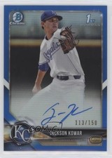 2018 Bowman Draft Chrome Pick Blue Refractor 113/150 Jackson Kowar Auto 07d9