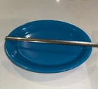 Fiestaware Peacock Blue Oval Serving Platter 13.5” X 9” Fiesta Homer Laughlin