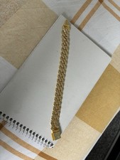 Vintage l 18ct Yellow Gold And Diamond Bracelet - UK Hallmarked 