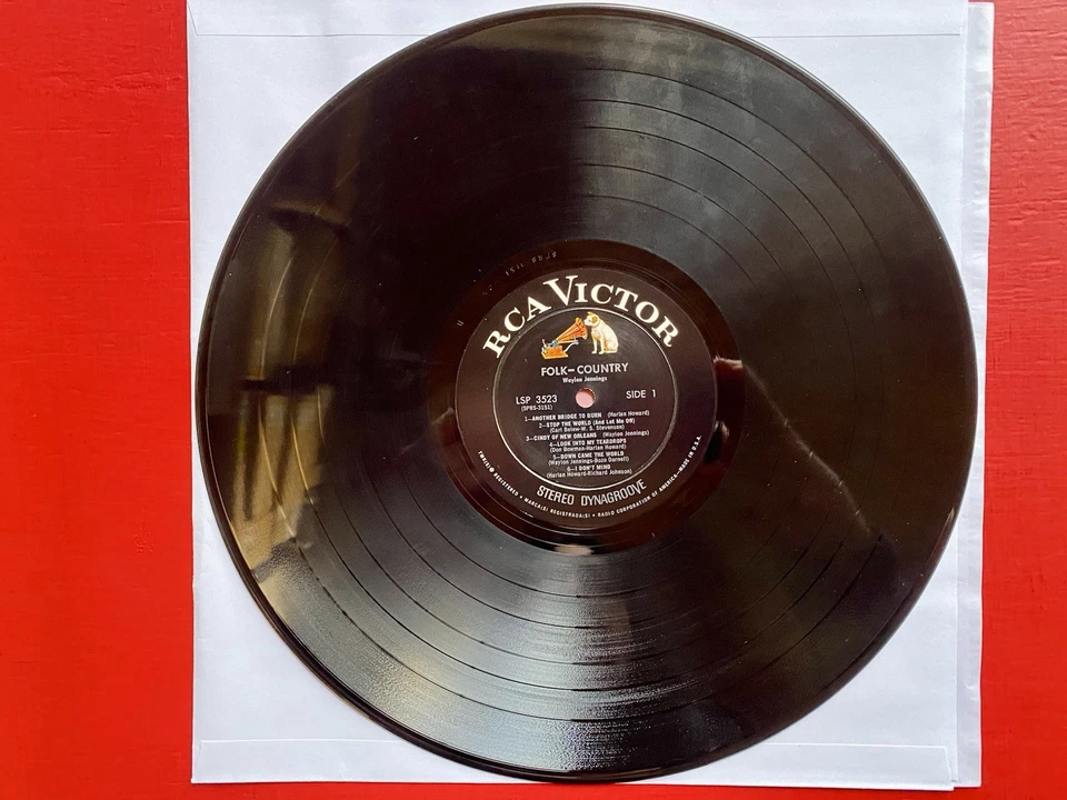 Waylon Jennings - Folk Country 1968 RCA Victor Reissue EX/VG+ - Image 4 of 4