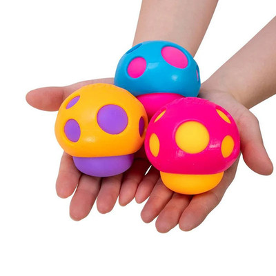 NeeDoh Groovy Shroom Squishy, sensorisches Spielzeug, Stressabbau für Kinder & Erwachsene, ADHS