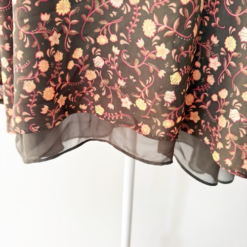 Top LC Lauren Conrad Mujer Transparente Floral Encaje Manga Globo Talla 2X Boho Campesino - Imagen 4 de 8