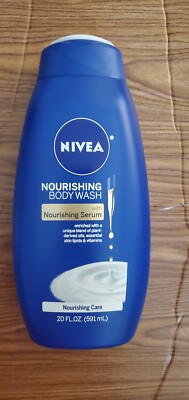 2 PACK  NIVEA NOURISHING BODY WASH WITH NOURISHING SERUM   20FL OZ EACH