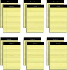 5 x 8 Legal Pads, 12 Pack, Narrow Ruled, Yellow Paper, 50 Sheets Per Writing Pad