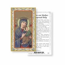 Prayer to Our Mother of Perpetual Help - Gold Trim -Paperstock Holy Card