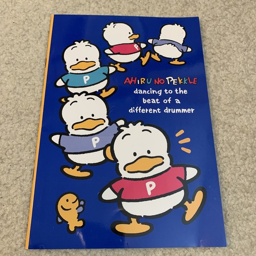 Cuaderno Sanrio Ahiru No Pekkle Pato Forrado Papel 7" x 10" Azul 1993 De Colección