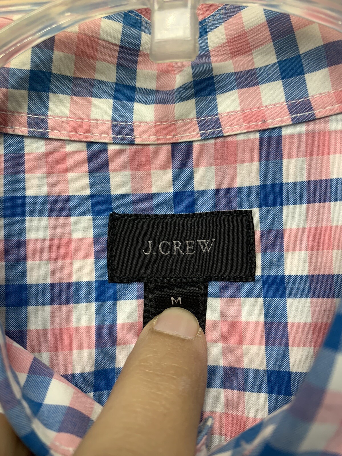 J. Crew Button Down Square Pattern Cotton Casual … - image 3