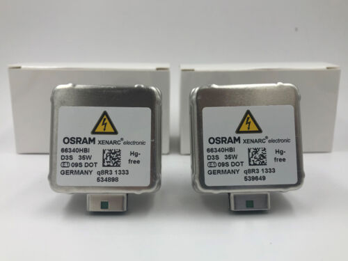 2x New OEM Maserati Quattroporte Ghibli Xenon HID Headlight Osram D3S 4650K Bulb - Picture 2 of 2