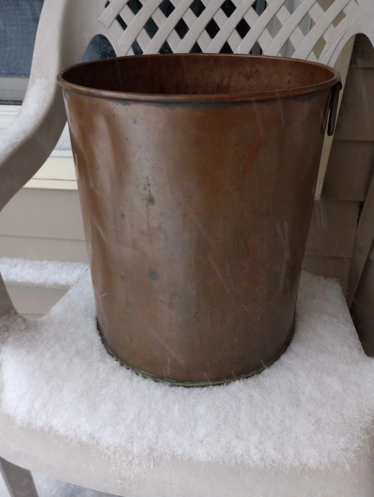 Large Antique Copper Pot Part Of A Still ?