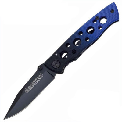 Smith & Wesson Taschenmesser Einhand Extreme Ops Dark Blue inkl. Gürtelclip