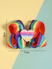 Toddler Girls Heart  Bow Decor Alligator Hair Clip