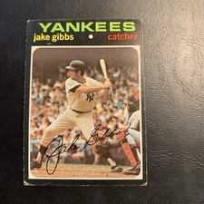 ￼   1971 Topps Cb26  #382 Jake Gibbs New York Yankees￼