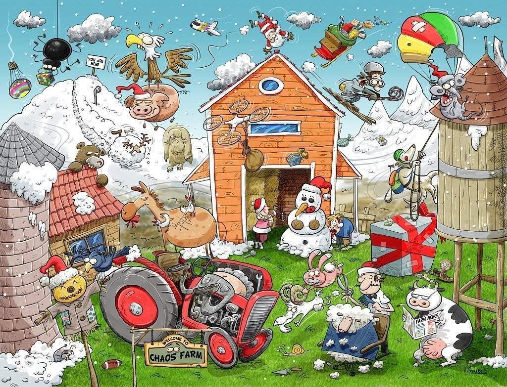 Christmas at Chaos Farm - Chaos no. 1 Jigsaw Puzzle (500 Pieces