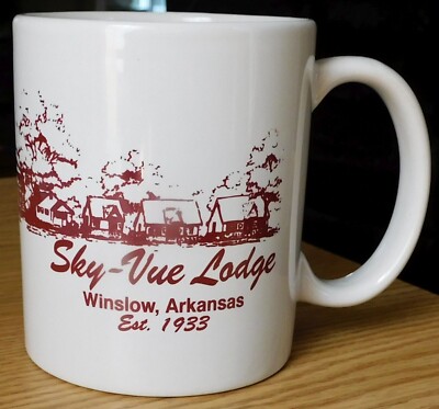 Sky-Vue Lodge Winslow Arkansas Coffee Mug, A Back Porch View of the Ozarks