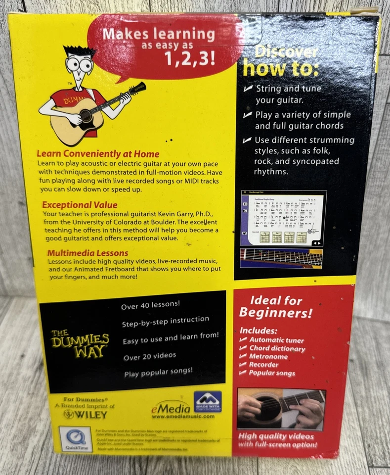 E Media Guitar Basics For Dummies Win/Mac Cd Rom New BN5 - Image 2 of 4