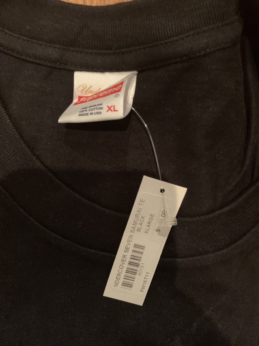 SUPREME UNDERCOVER SEVEN SAMURAI TEE BLACK SIZE XL DEADSTOCK SUPREME UNDERCOVER SEVEN SAMURAI TEE BLACK SIZE XL DEADSTOCK