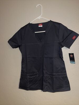 Dickies Womens Scrubs Gen Flex V-Neck Top 817455 Size XS NWT