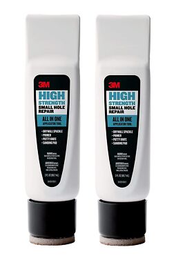 3M High Strength Small Hole Repair, Patch Plus Primer 3 fl. oz White 2 Pack