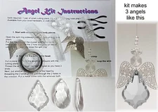 Angel Crystal suncatcher kit- makes 3 suncatchers, kids diy bead craft kits