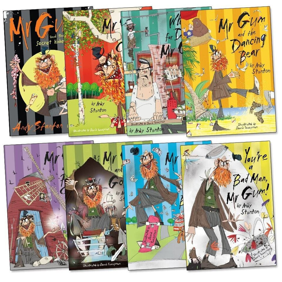 Mr Gum Pack, 8 books by Andy Stanton (Mr Gum & Biscuit Billionaire; The Cherry )