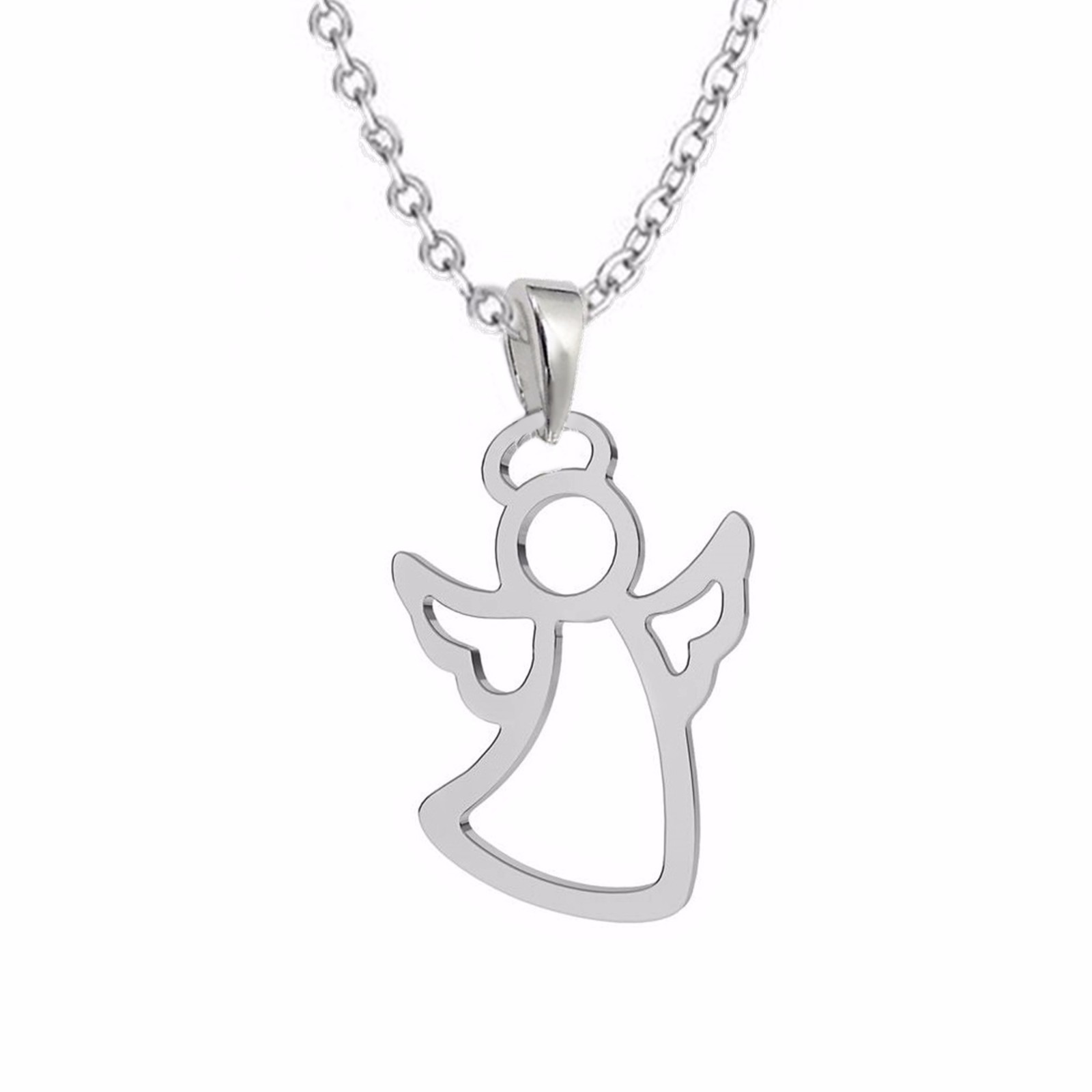 Kinder Schutzengel Anhänger mit Halskette 925 Sterling Silber Engel Kette