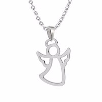 Kinder Schutzengel AnhäNger Mit Halskette 925 Sterling Silber Engel Kette