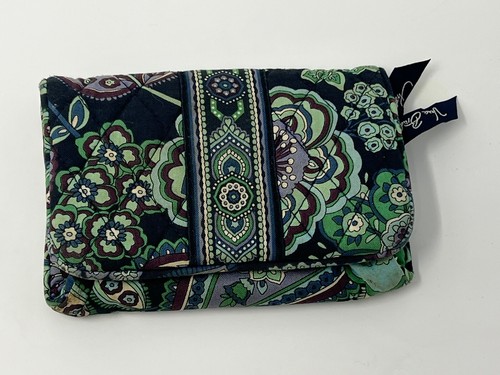 Vera Bradley retired Blue Rhapsody Floral Clutch Wallet purple green - Picture 2 of 4