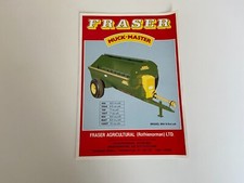 Fraser Agricultural Muck Master sales brochure. Vintage. Excellent condition.