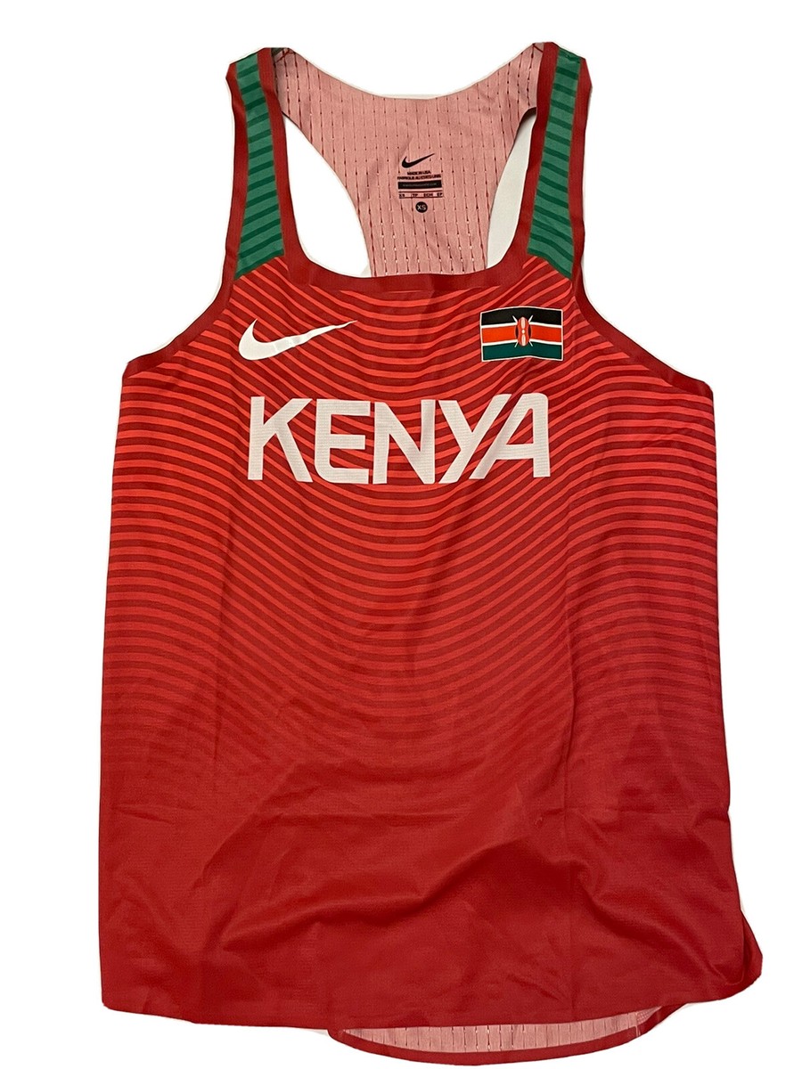 Nike Women's Pro Elite Official Kenya Running Singlet Top Red ...