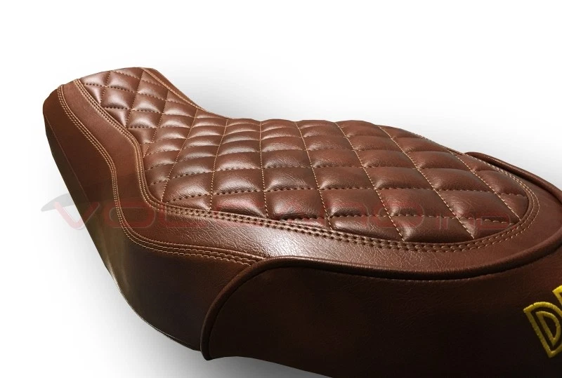 Funda de asiento antideslizante de cuero sintético Ducati Scrambler 800 2015-2018 diseño Volcano Foto 3 de 3