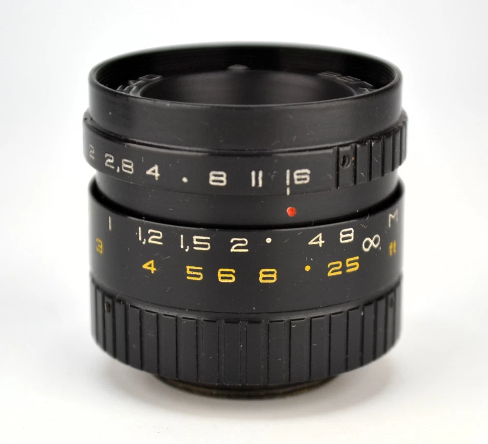 NEAR EXC! C-MOUNT SOVIET USSR VEGA-7E LENS f2/20, FOR MIRRORLESS CAMERAS (2) - Image 3 of 4
