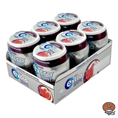 Extra Professional White Kaugummi Himbeere/Granatapfel 6 Dosen