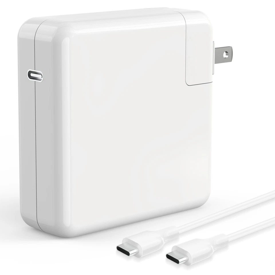61W USB C Adapter Charger For Apple MacBook PRO 13" A1718 i5 + Cable A1708 A1947 - Image 3 of 4