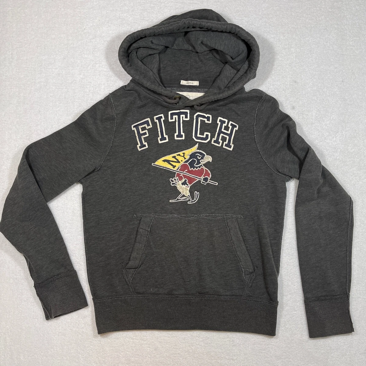 Grey abercrombie hoodie sale