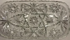 Vintage Anchor Hocking Early American Precut 12" Wide Rectangular Star Of David