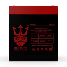 Power-Sonic Rechargeable SLA Battery PS-1250 12V 5.0AH Replacement By Neptune
