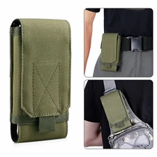 Men Tactical Cell Phone Belt Pack Bag Molle Waist Holster Pouch Case Universal