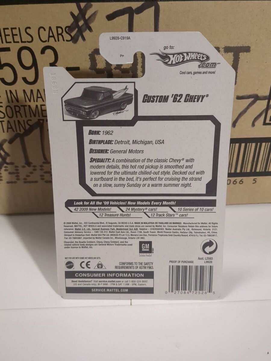 Hot Wheels - Custom 62 Chevy - 2008 New Models - L9928 - New Hot Wheels - Custom 62 Chevy - 2008 New Models - L9928 - New