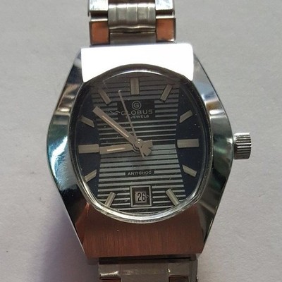 Montre Bracelet GLOBUS Pour Homme - Mécanique 17 Rubis - Antichoc - Modèle Vintage