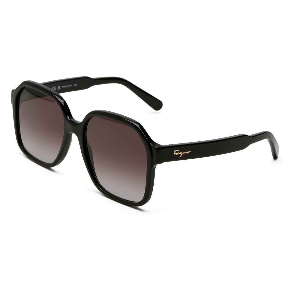 SALVATORE FERRAGAMO Black Grey Gradient Square Ladies SALVATORE FERRAGAMO Black Grey Gradient Square Ladies