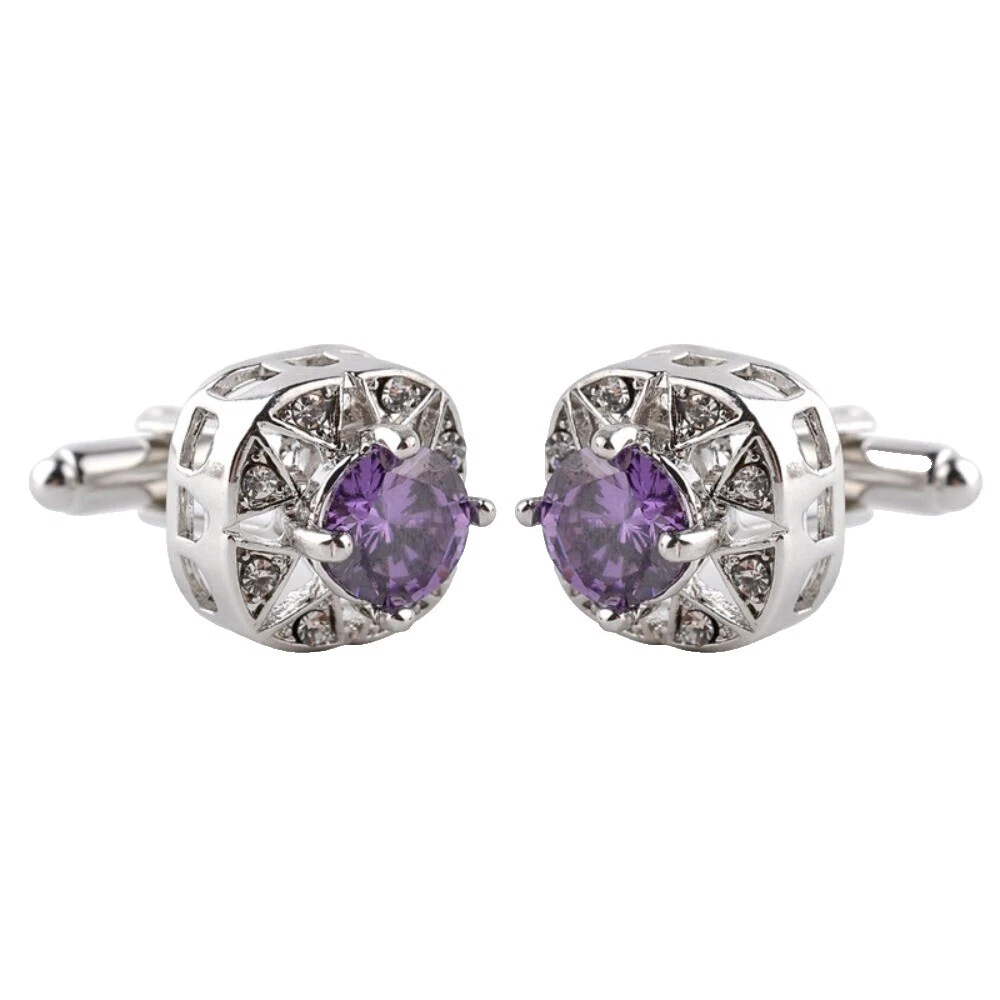 Crystal Brass Cufflinks for Men