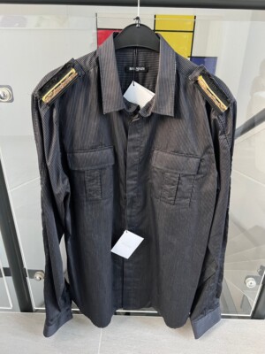 100%AUTH. SUPER RARE BALMAIN BL MILITARY EPAULETTE SHIRT   SZ 42  NP 680   NEW!!