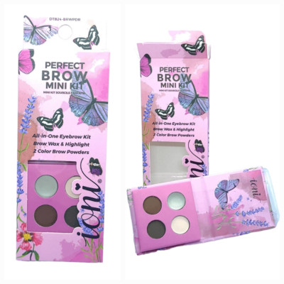Perfect Brow All-In-One Eyebrow Mini Kit | Brow Wax Highlight Brown Powder New